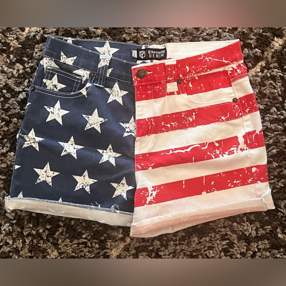 Born Primitive Jean Shorts - American Flag